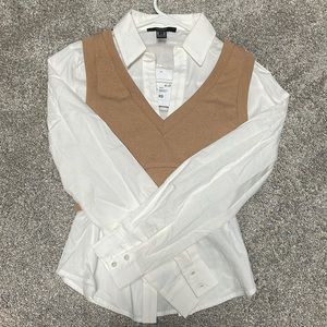 Forever 21 Blouse w/ vest XS